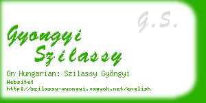 gyongyi szilassy business card