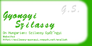 gyongyi szilassy business card